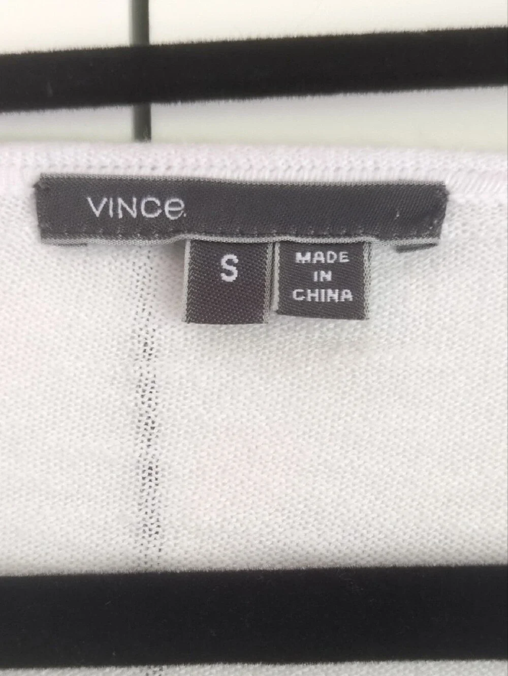 Vince White Blue Colorblock Lightweight Knit Sweater Women's Small Cotton